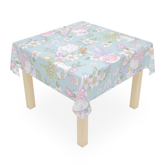 Easter Gnomes Table Cloth - Puffin Lime