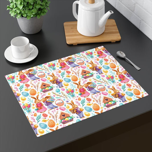 Easter Love Bunnies Placemat - Puffin Lime