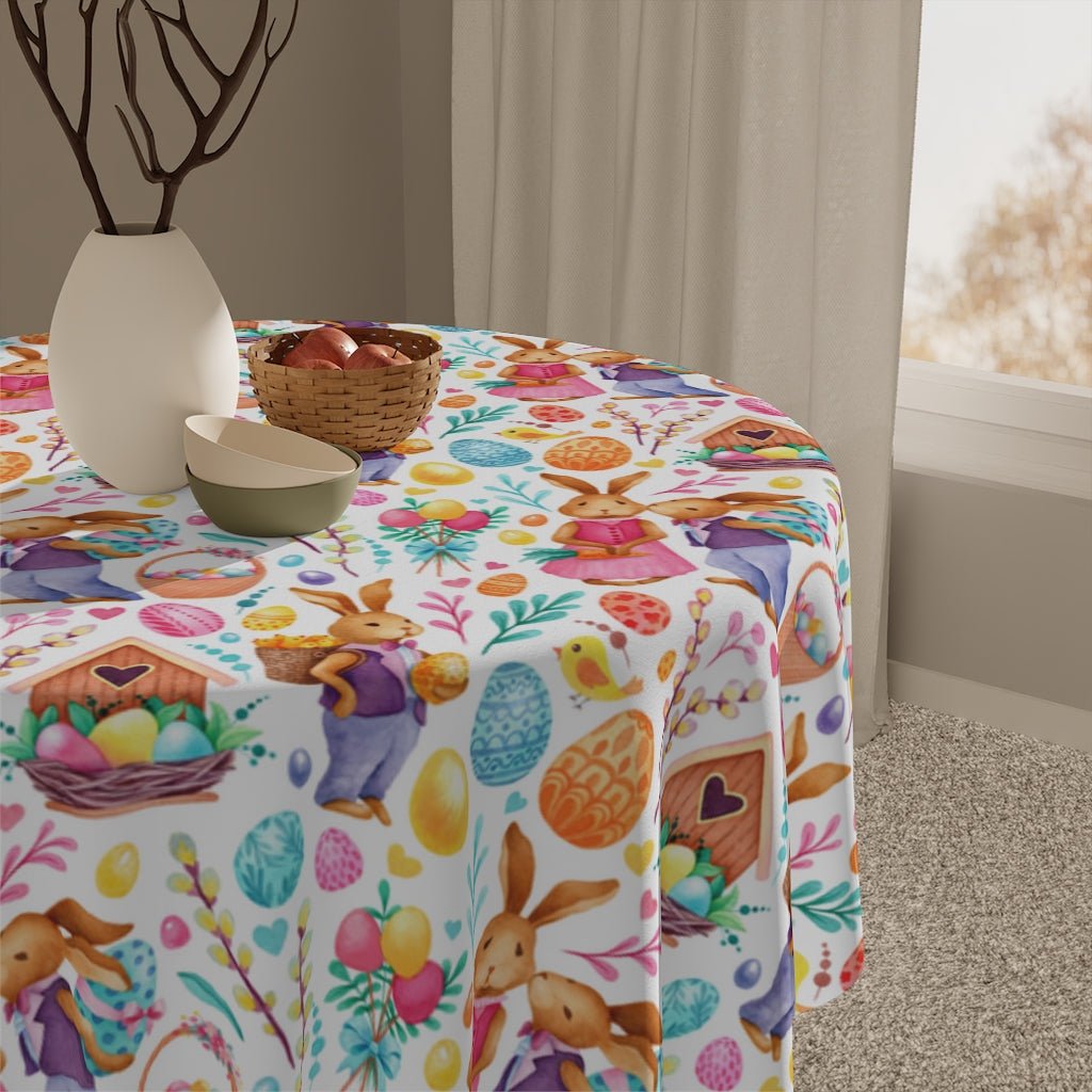 Easter Love Bunnies Table Cloth - Puffin Lime