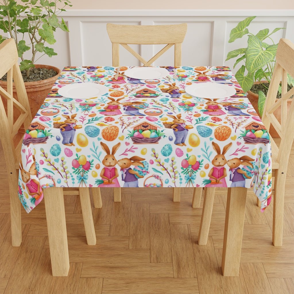 Easter Love Bunnies Table Cloth - Puffin Lime
