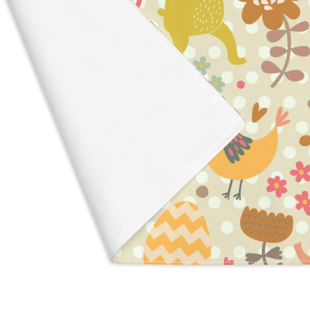 Easter Rabbits and Chickens Placemat - Puffin Lime