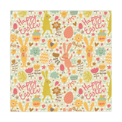 Easter Rabbits and Chickens Table Cloth - Puffin Lime