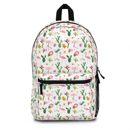 Cactus and Flamingos Backpack