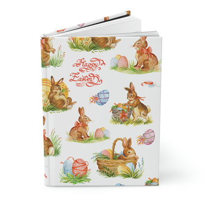 Easter Bunnies in Baskets Hardcover Journal Matte