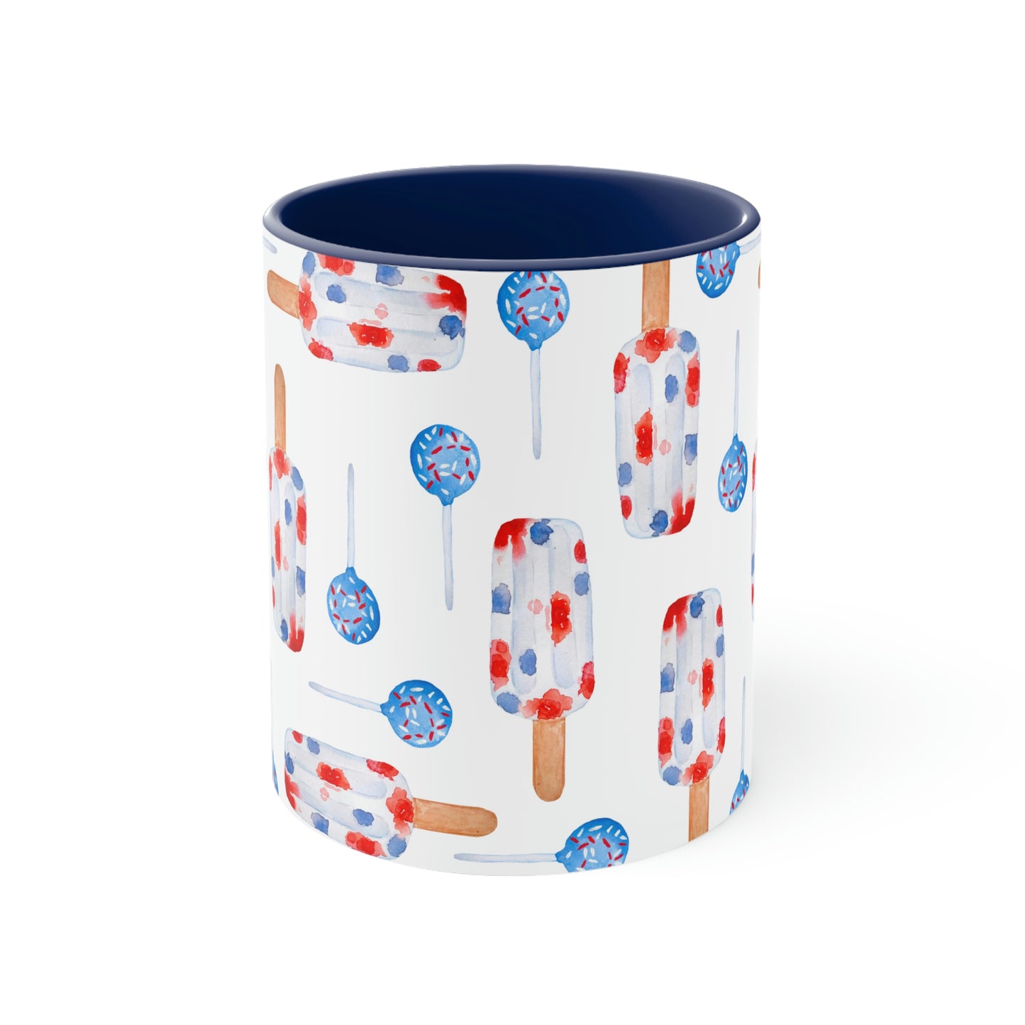 Red and Blue Popsicles Coffee Mug, 11oz