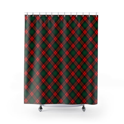 Red and Green Tartan Plaid Shower Curtain