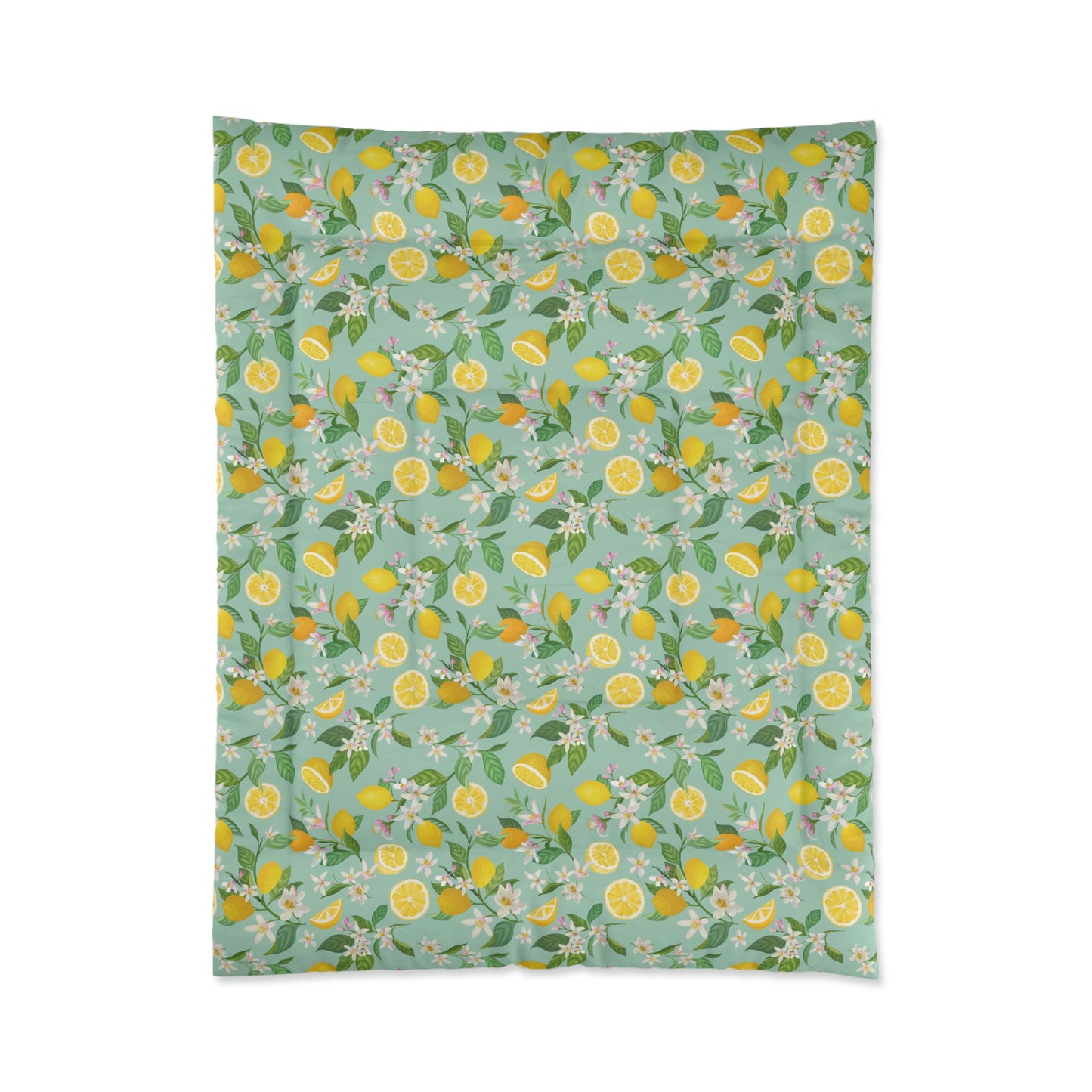 Lemons and Flowers Comforter