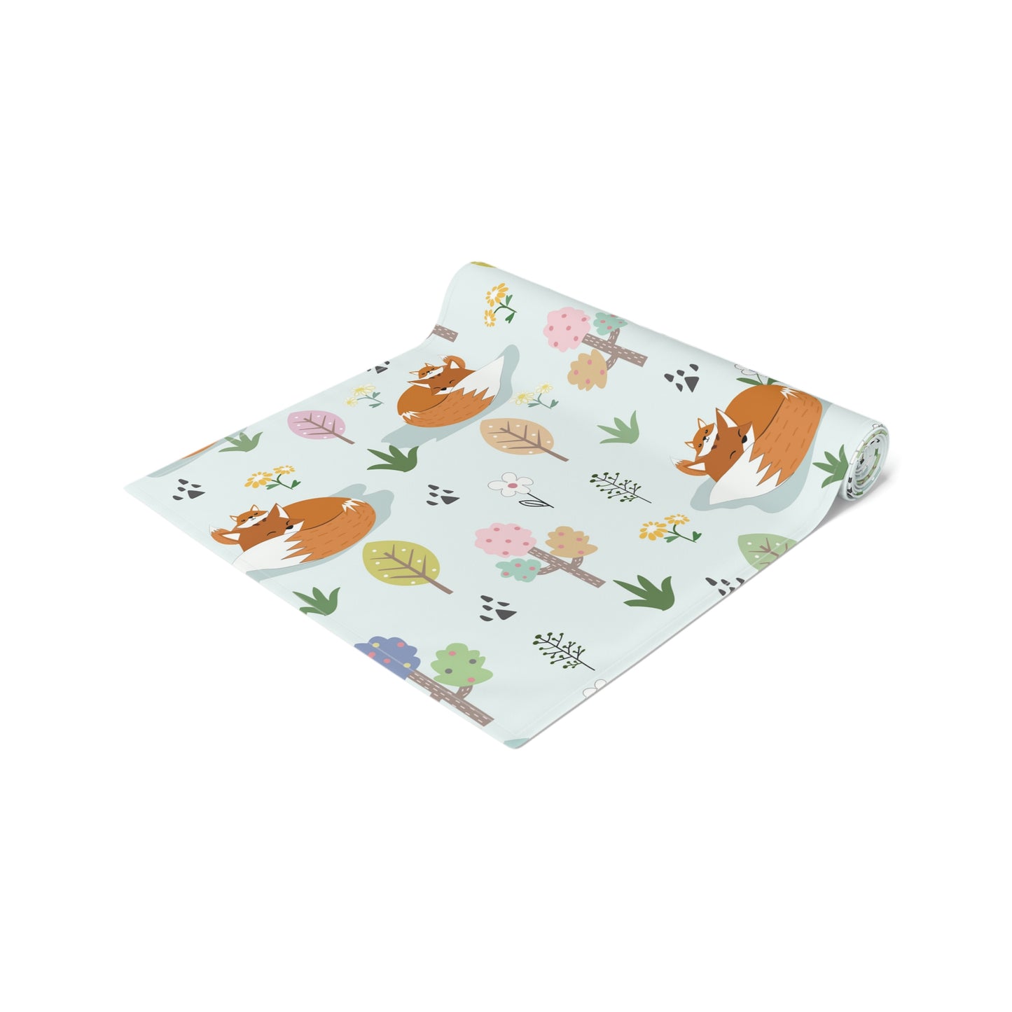Mom and Baby Fox Table Runner (Cotton, Poly)