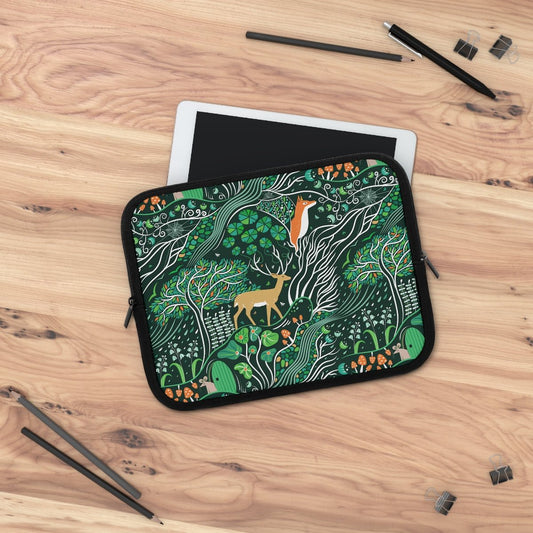 Emerald Forest Laptop Sleeve - Puffin Lime
