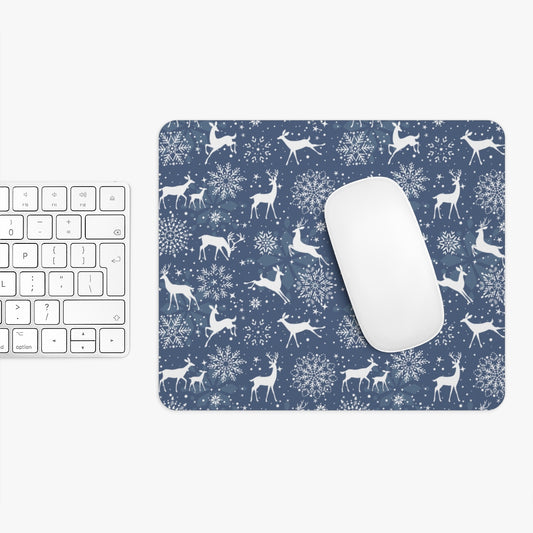 Reindeers and Snowflakes Mouse Pad