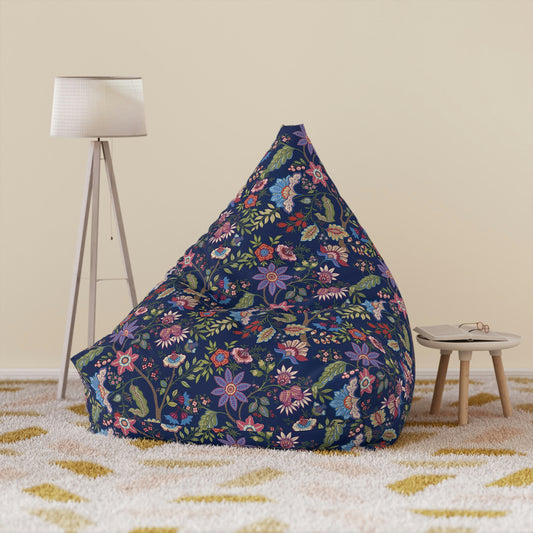 Jacobean Flowers Bean Bag Chair Cover