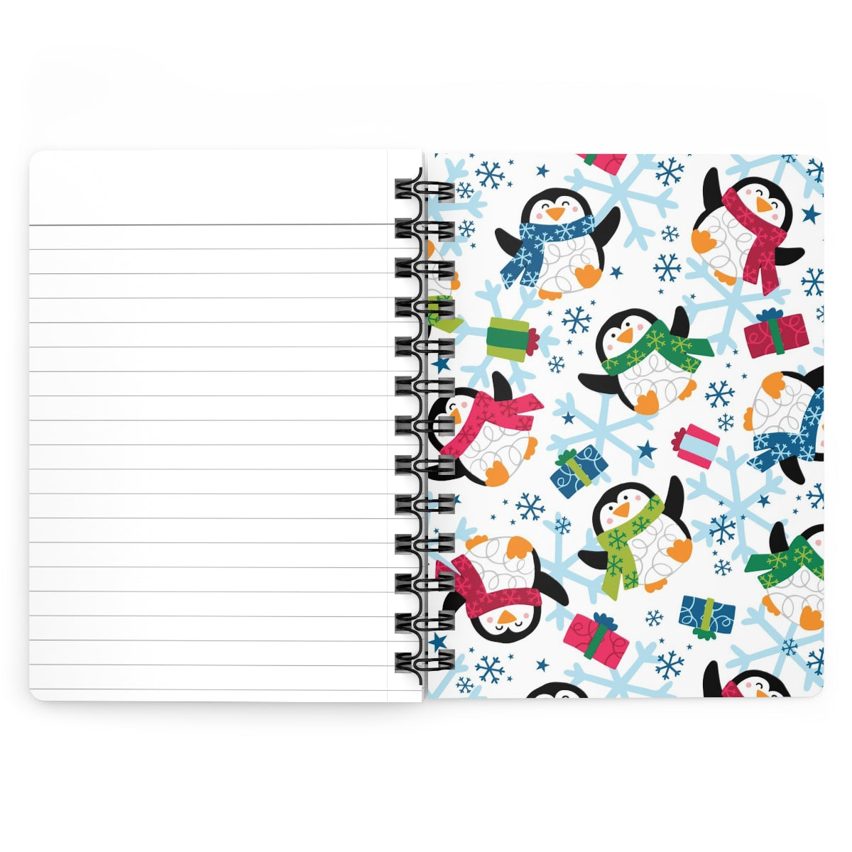Penguins and Snowflakes Spiral Bound Journal