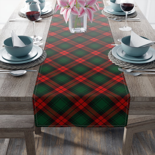 Red and Green Tartan Plaid Table Runner