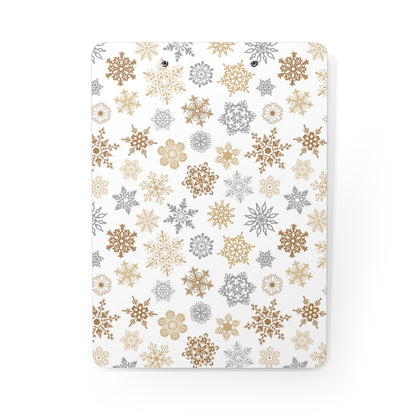 Gold and Silver Snowflakes Clipboard