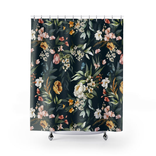 Watercolor Flowers Shower Curtains