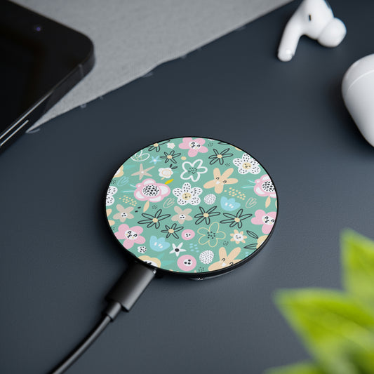 Abstract Flowers Magnetic Induction Charger