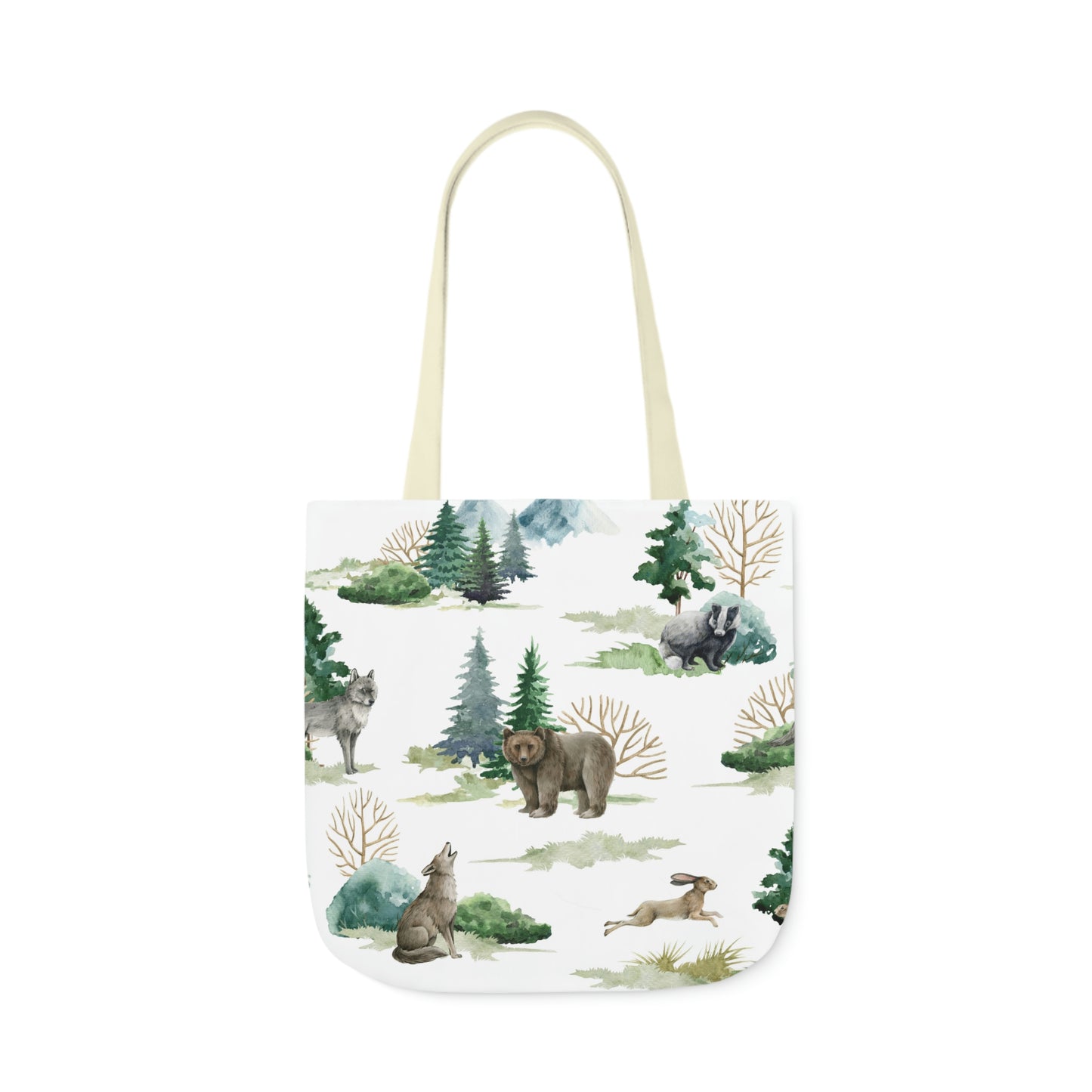 Wild Forest Animals Polyester Canvas Tote Bag
