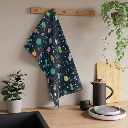 Space Alphabet Kitchen Towel