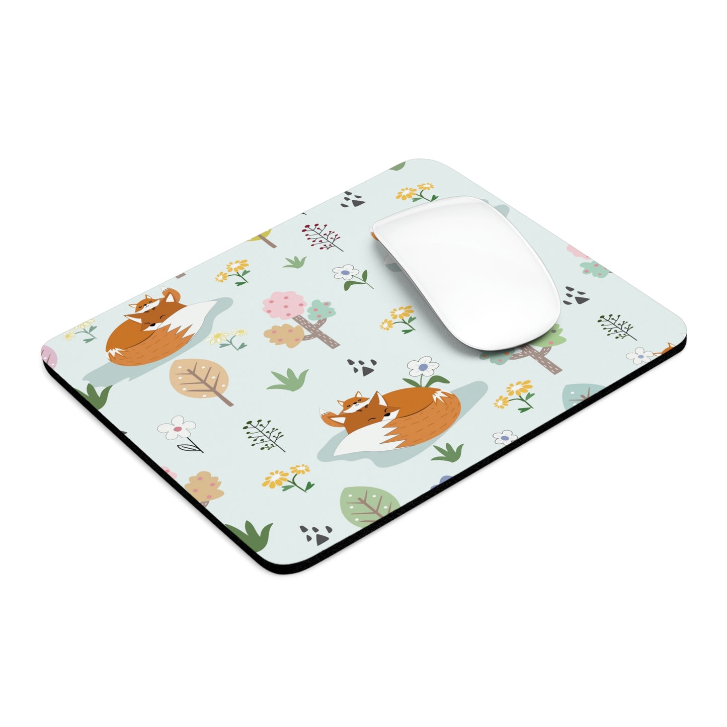 Mom and Baby Fox Mouse Pad