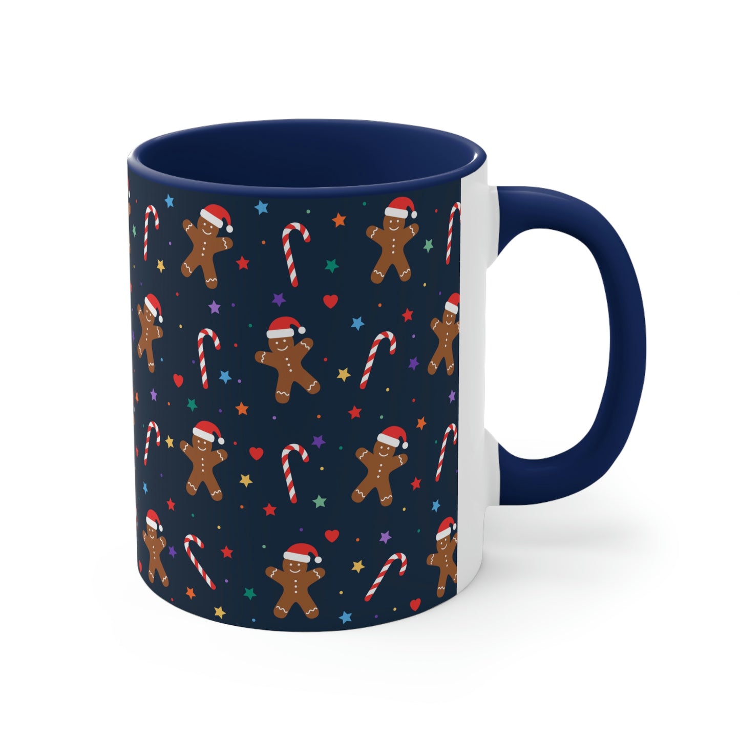 Gingerbread and Candy Canes Accent Coffee Mug, 11oz
