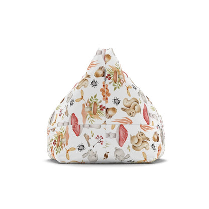Fall Forest Animals Bean Bag Chair Cover - Puffin Lime