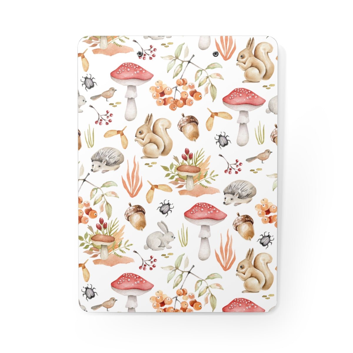 Fall Forest Animals Clipboard - Puffin Lime