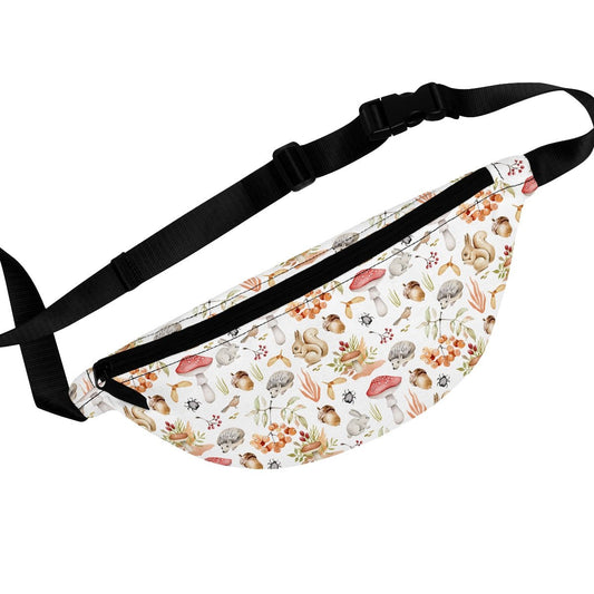Fall Forest Animals Fanny Pack - Puffin Lime
