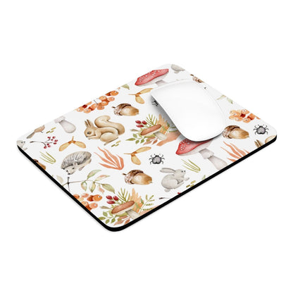 Fall Forest Animals Mouse Pad - Puffin Lime