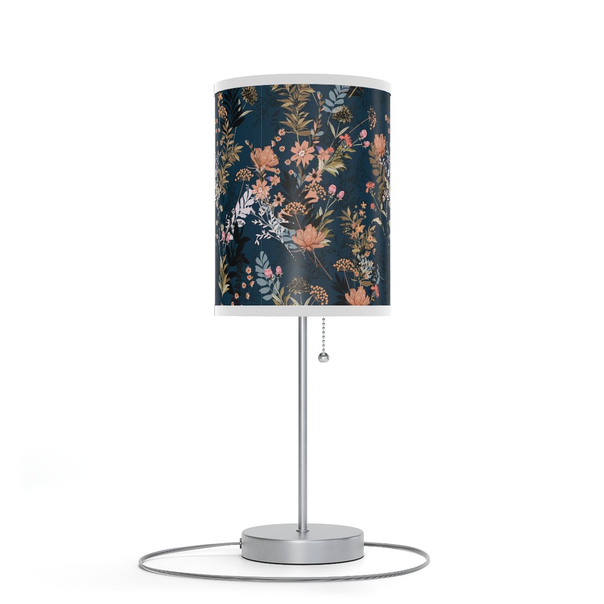 Fall Leaves and Flowers Table Lamp - Puffin Lime