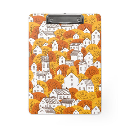 Fall Nordic Houses Clipboard - Puffin Lime