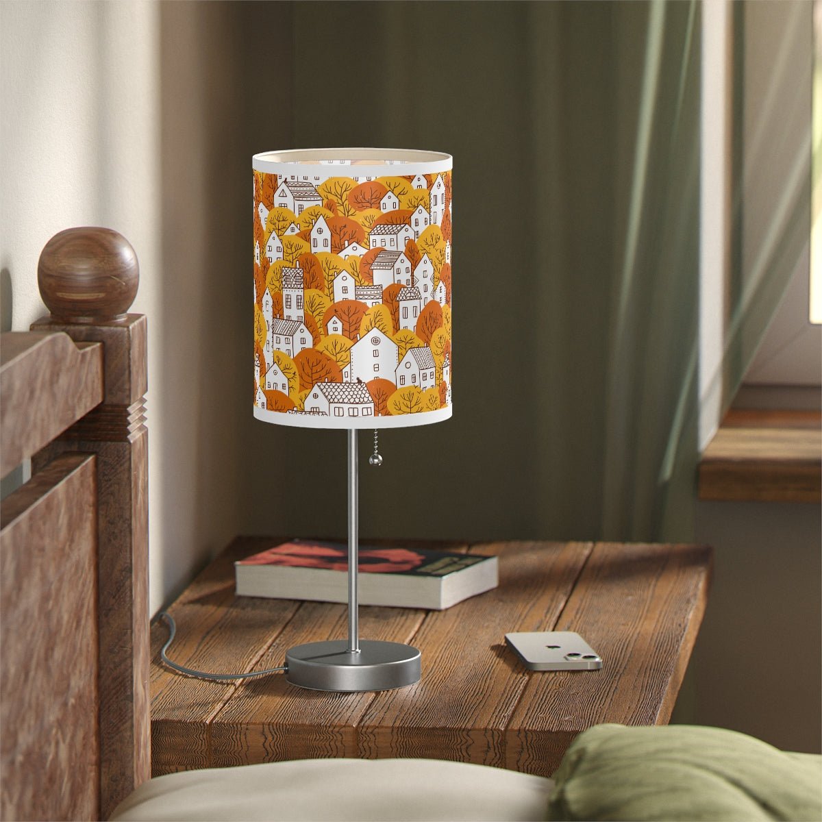 Fall Nordic Houses Table Lamp - Puffin Lime