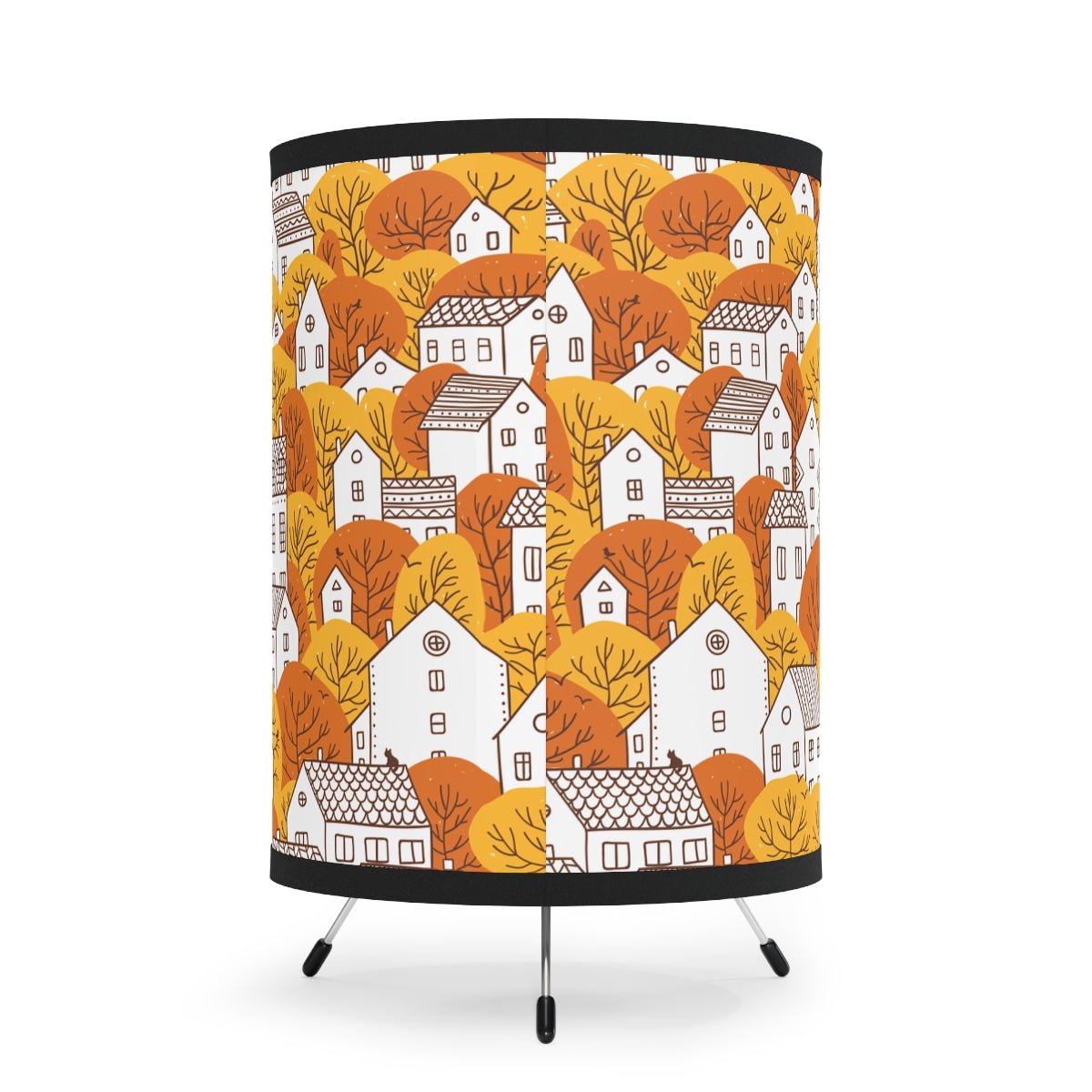 Fall Nordic Houses Tripod Lamp - Puffin Lime