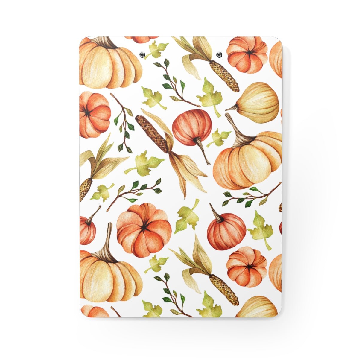 Fall Pumpkins and Corn Clipboard - Puffin Lime