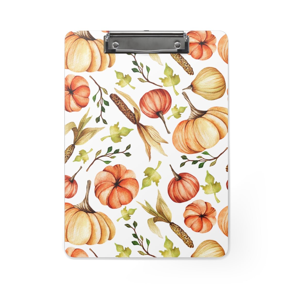 Fall Pumpkins and Corn Clipboard - Puffin Lime