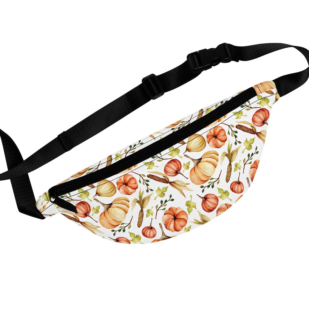 Fall Pumpkins and Corn Fanny Pack - Puffin Lime