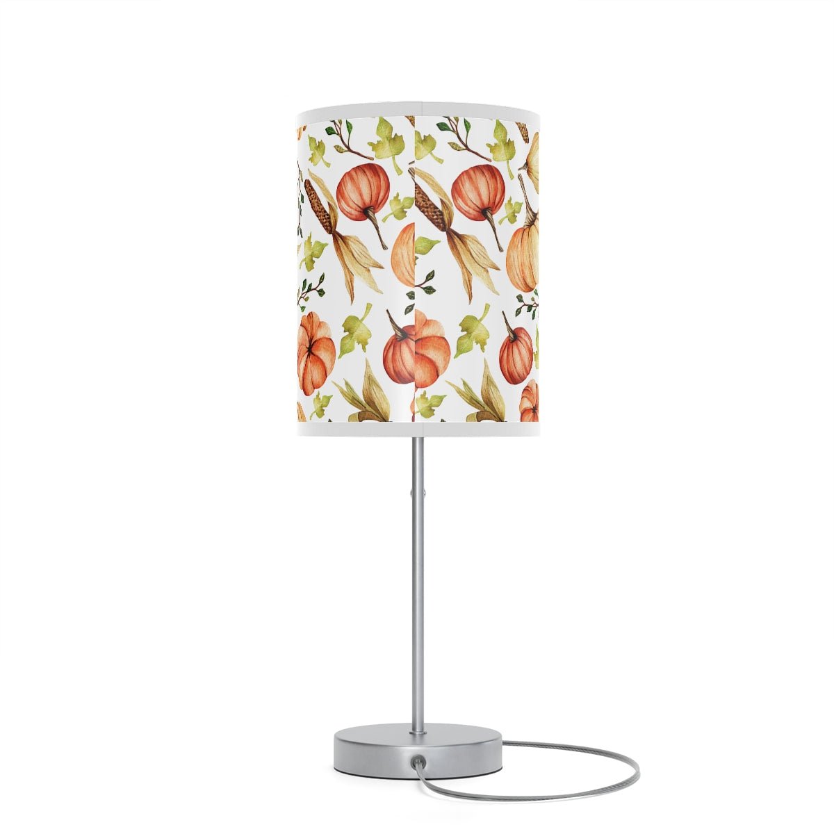 Fall Pumpkins and Corn Table Lamp - Puffin Lime