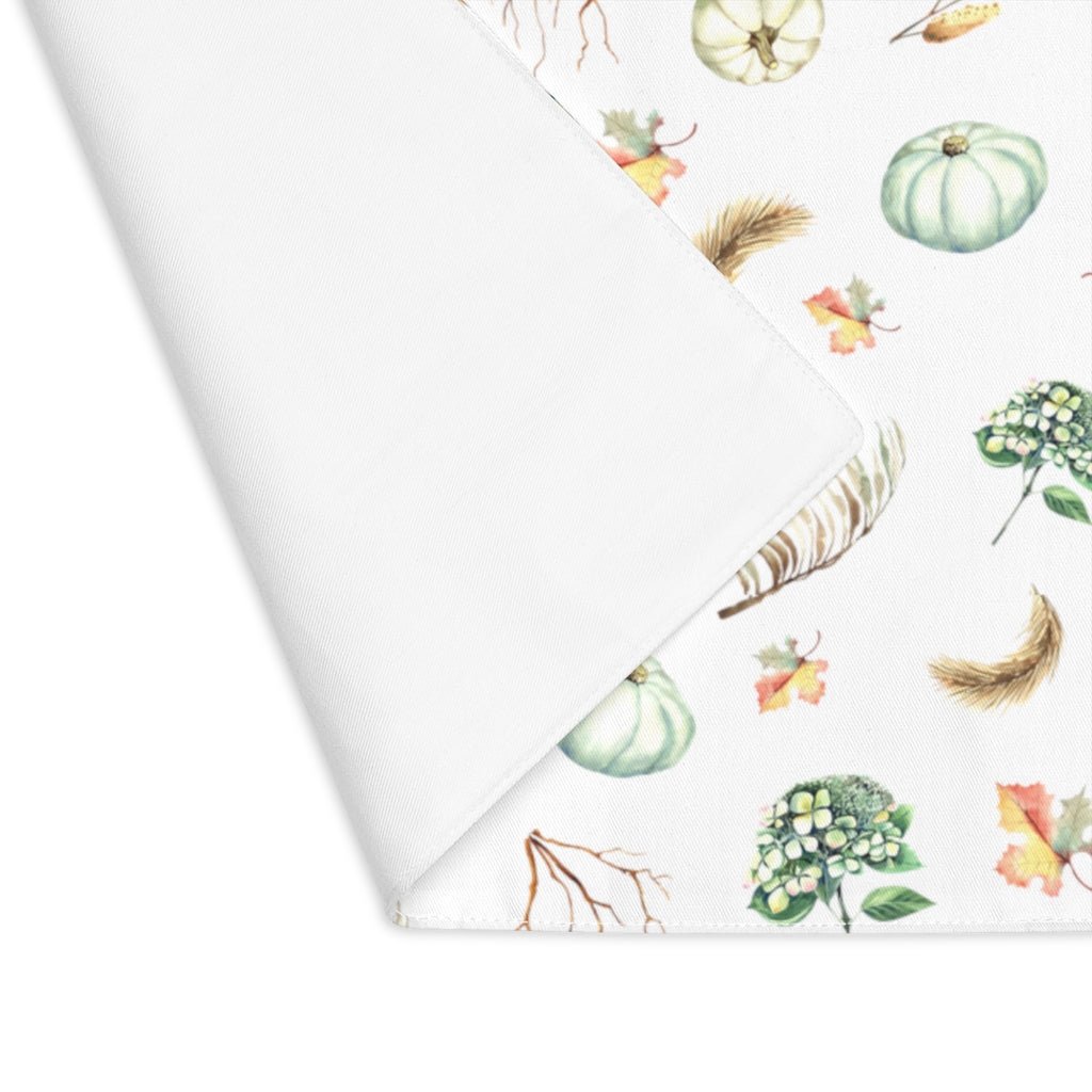Fall Pumpkins and Leaves Placemat - Puffin Lime