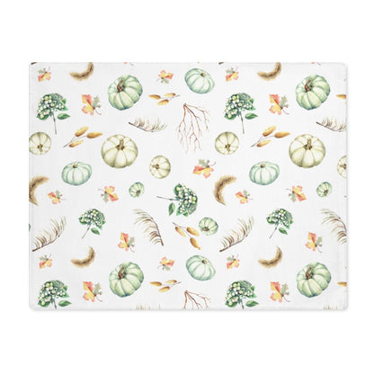 Fall Pumpkins and Leaves Placemat - Puffin Lime