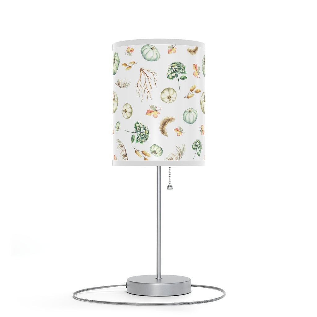 Fall Pumpkins and Leaves Table Lamp - Puffin Lime