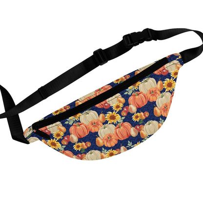 Fall Pumpkins and Sunflowers Fanny Pack - Puffin Lime