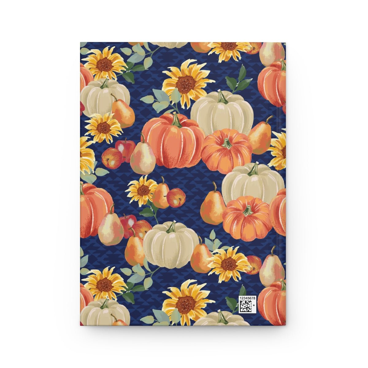 Fall Pumpkins and Sunflowers Hardcover Journal Matte - Puffin Lime