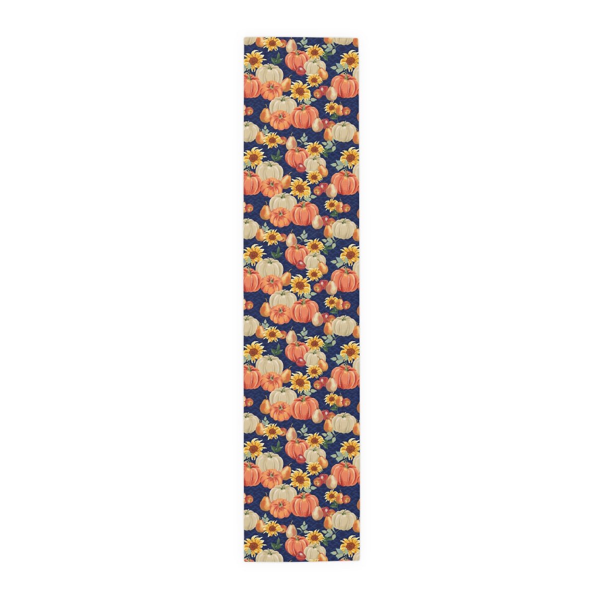 Fall Pumpkins and Sunflowers Table Runner - Puffin Lime