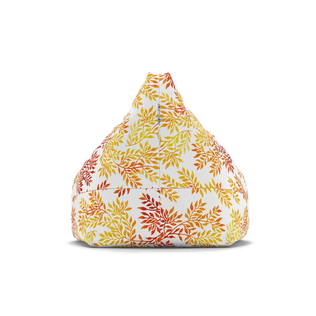 Fall Red and Orange Leaves Bean Bag Chair Cover - Puffin Lime