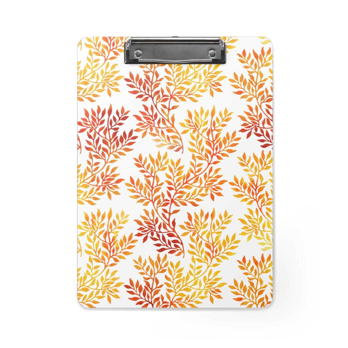 Fall Red and Orange Leaves Clipboard - Puffin Lime