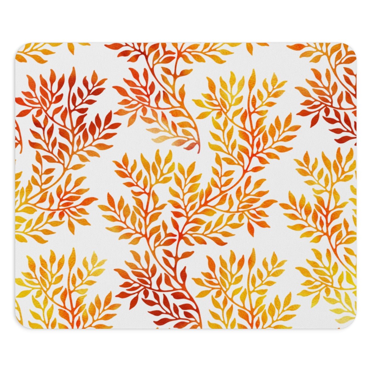 Fall Red and Orange Leaves Mouse Pad - Puffin Lime