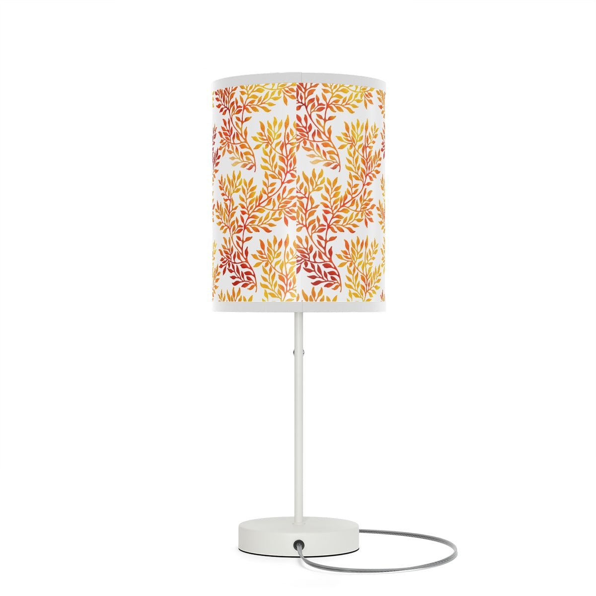 Fall Red and Orange Leaves Table Lamp - Puffin Lime