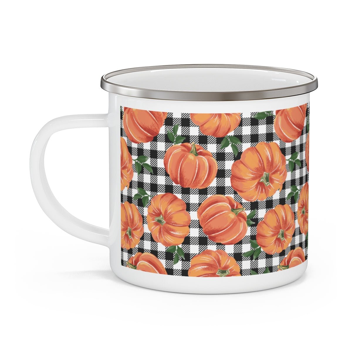 Farmhouse Pumpkins Stainless Steel Camping Mug - Puffin Lime