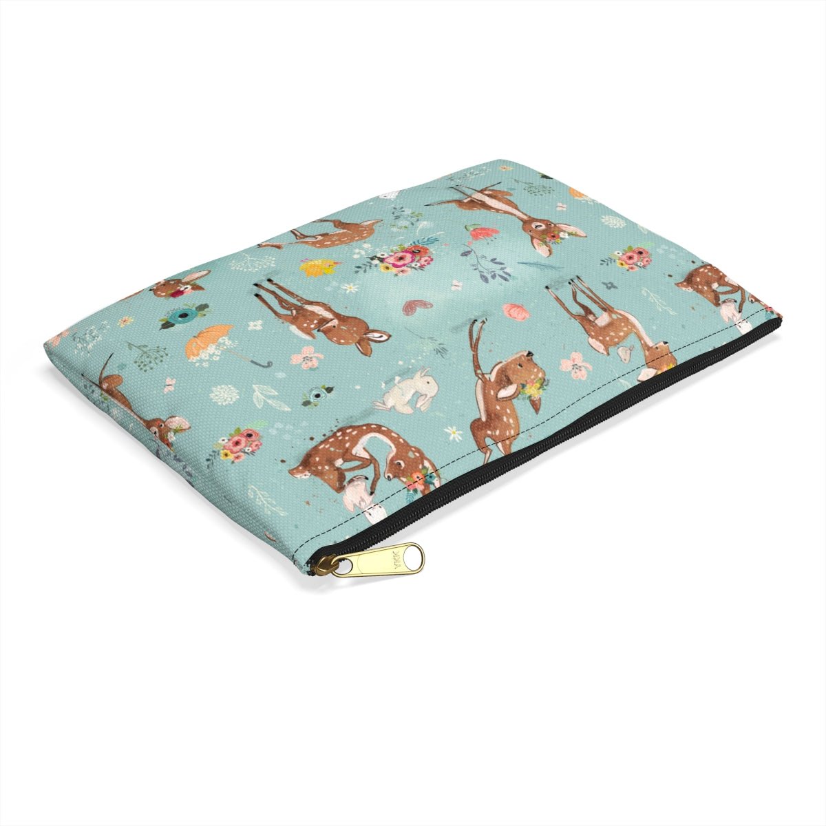 Fawns and Rabbits Accessory Pouch - Puffin Lime