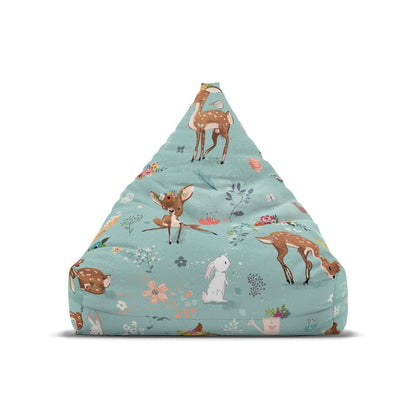 Fawns and Rabbits Bean Bag Chair Cover - Puffin Lime