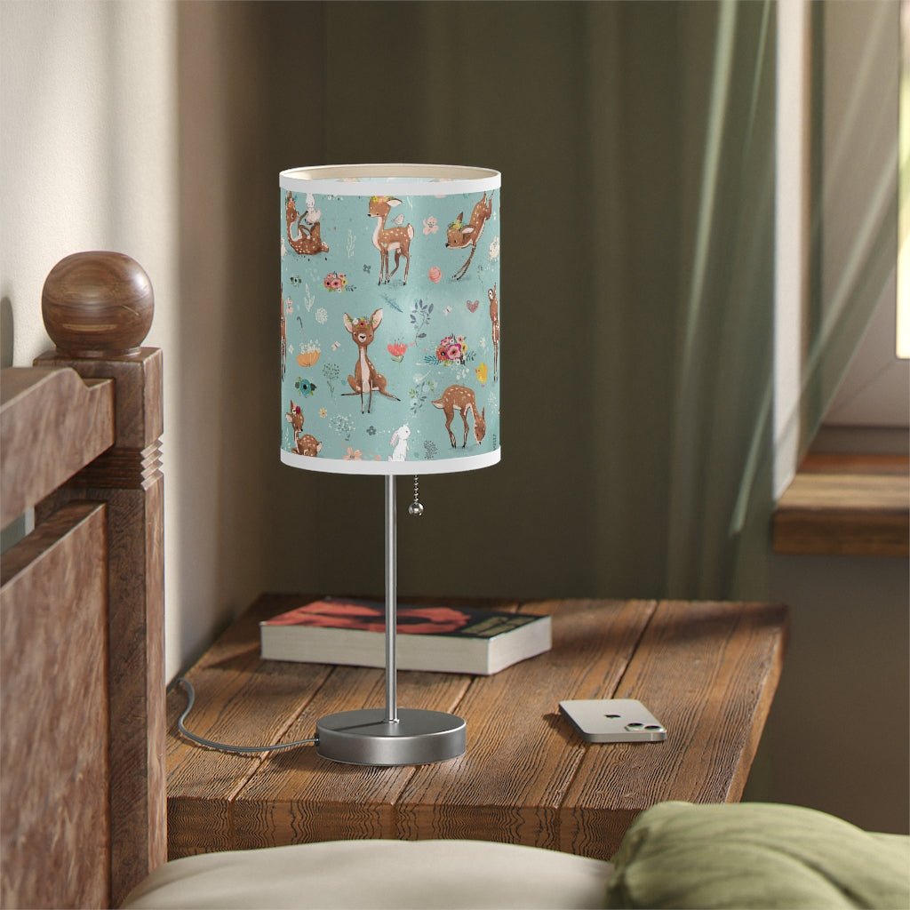 Fawns and Rabbits Table Lamp - Puffin Lime
